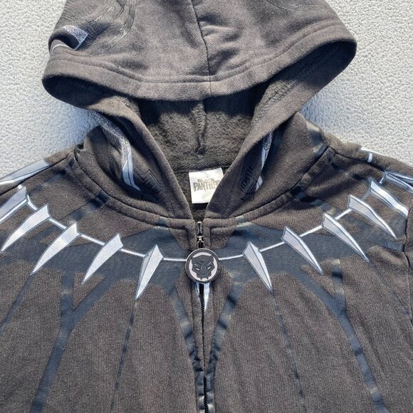 Black Panther Teens  Tchalla Cosplay Hoodie Sweatshirt Size XL MARVEL - Picture 12 of 14